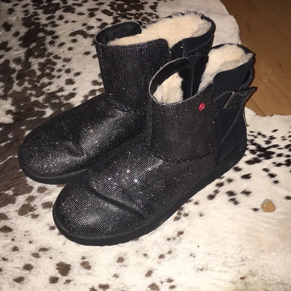 UGG Other - Girls black sparkle low cut UGG boots